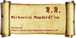 Mirkovics Magdaléna névjegykártya
